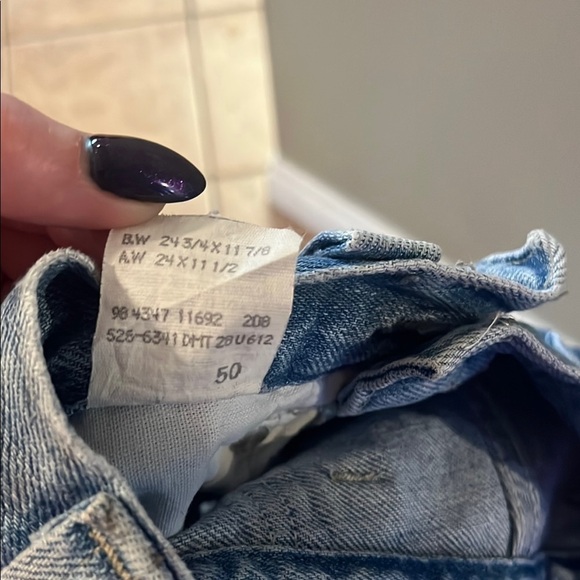 Blue High-Waisted Denim Shorts - Picture 5 of 6